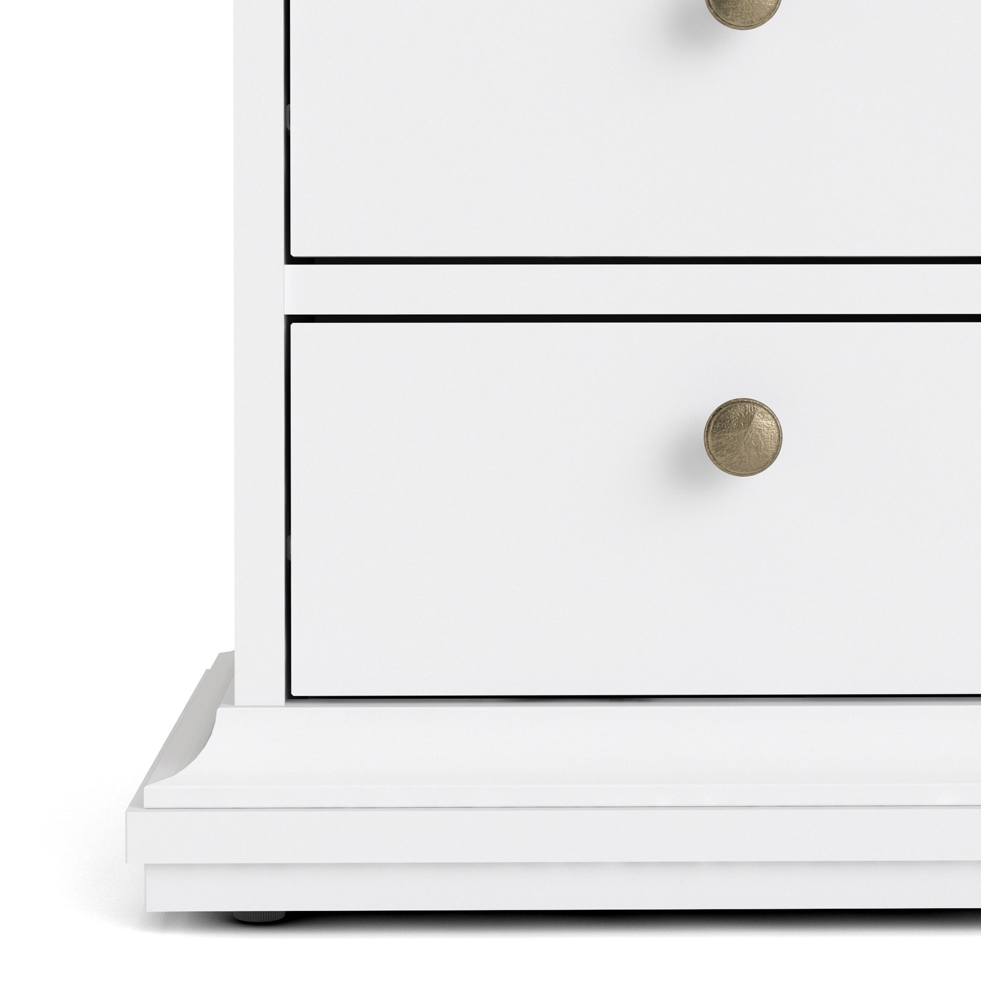 Cote | Furniture Paris Bedside Table, 2 Drawer - White Paris, Bedside Tables 701703024949