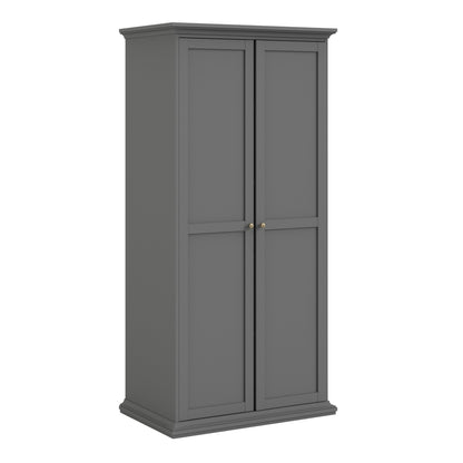 Cote Furniture |  Paris Wardrobe, 2 Door - Grey Paris, Wardrobes 70175352ig