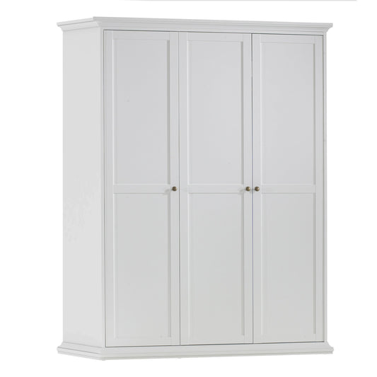 Cote Furniture |  Paris Wardrobe 3 Door - White Paris, Wardrobes 7017535349