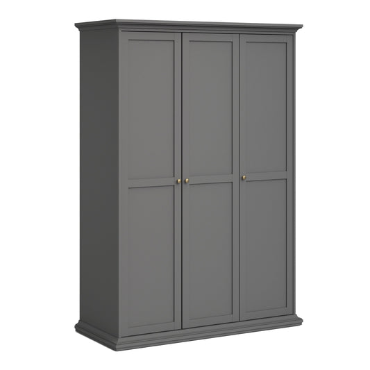 Cote | Furniture Paris Wardrobe, 3 Door - Grey Paris, Wardrobes 70175353ig