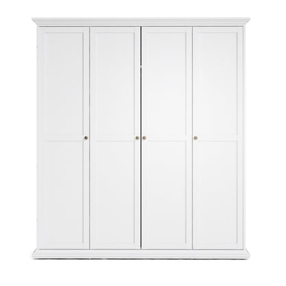 Cote | Furniture Paris Wardrobe 4 Door - White Paris, Wardrobes 7017535449