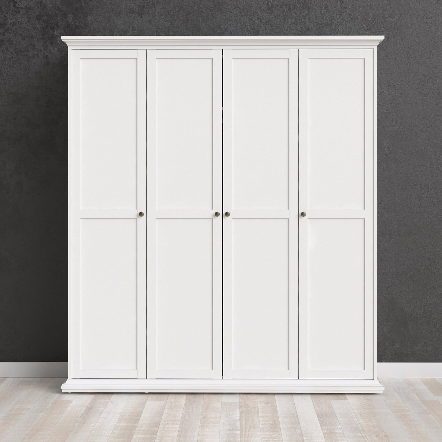 Cote | Furniture Paris Wardrobe 4 Door - White Paris, Wardrobes 7017535449