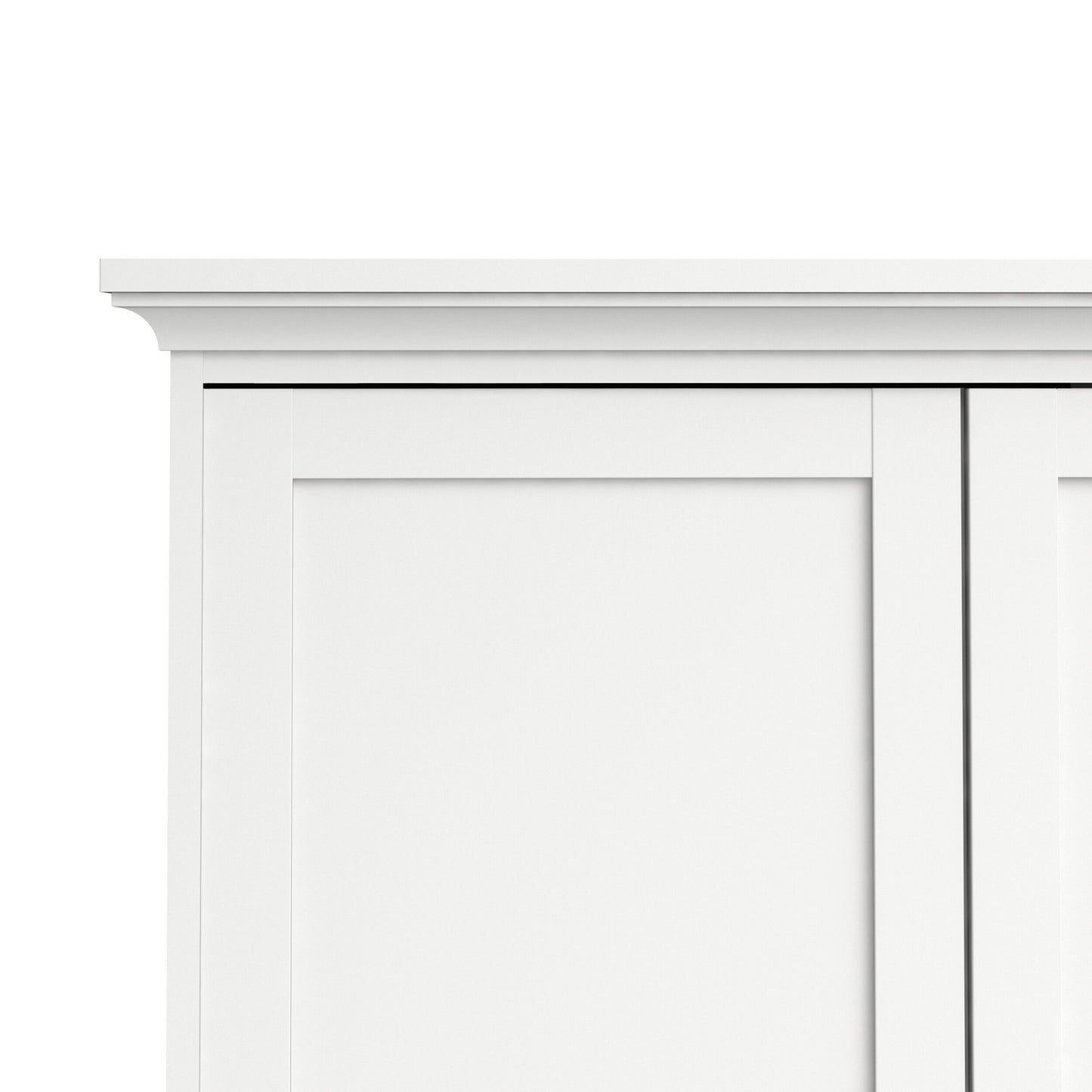 Cote | Furniture Paris Wardrobe, 4 Door + 2 Drawer - White Paris, Wardrobes 701753694949