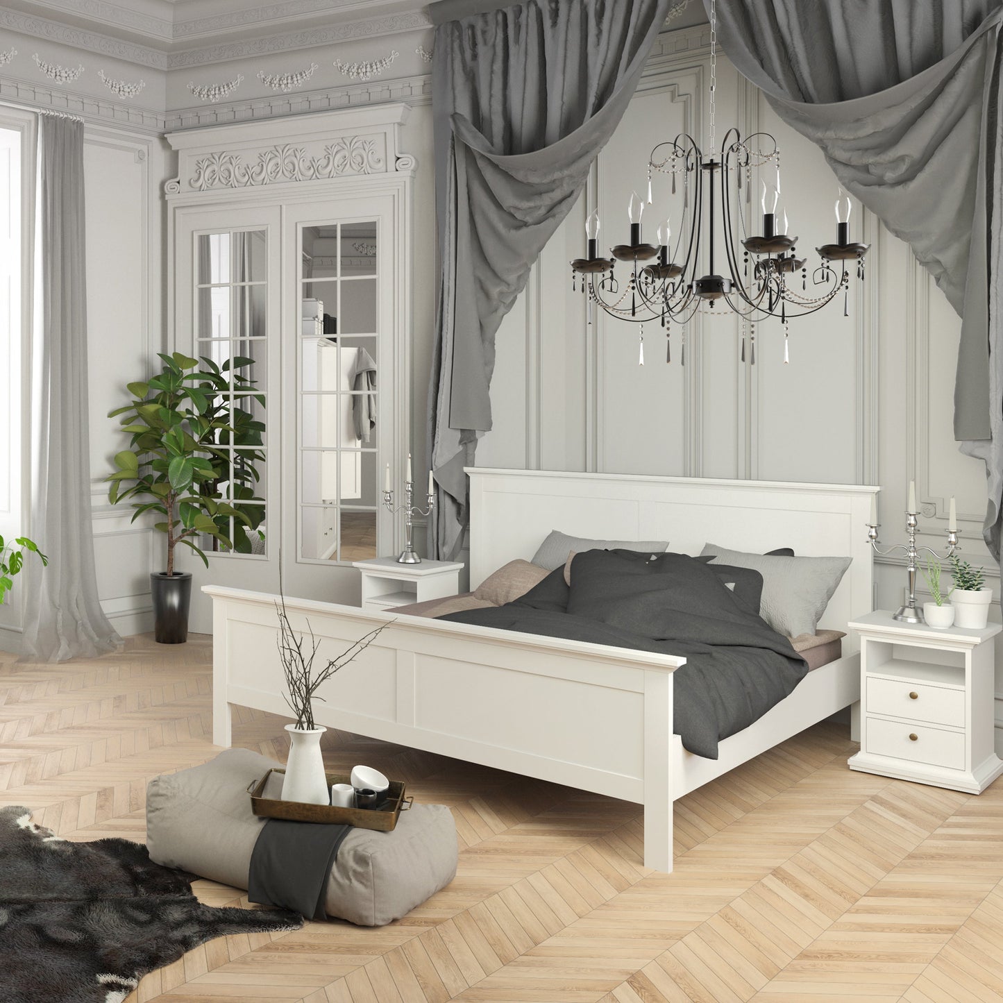 Cote | Furniture Paris Super King Bed (180 x 200) - White Paris, Beds 7017670349