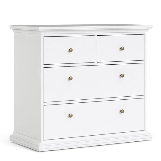 Cote Furniture |  Paris Chest of Drawers, 4 Drawer - White Paris, Chest of Drawers 701767164949