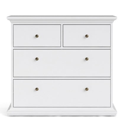 Cote | Furniture Paris Chest of Drawers, 4 Drawer - White Paris, Chest of Drawers 701767164949