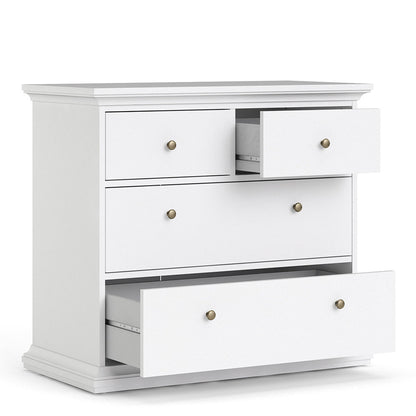 Cote | Furniture Paris Chest of Drawers, 4 Drawer - White Paris, Chest of Drawers 701767164949