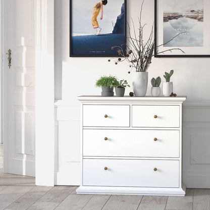 Cote | Furniture Paris Chest of Drawers, 4 Drawer - White Paris, Chest of Drawers 701767164949