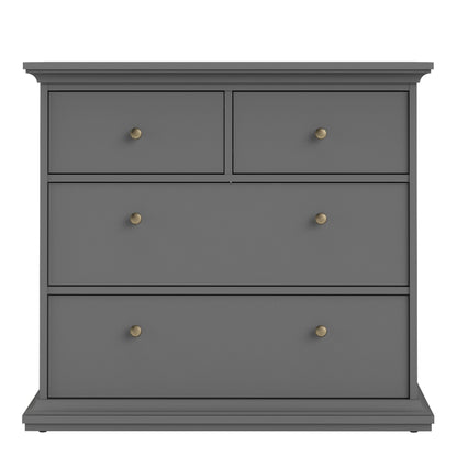 Cote | Furniture Paris Chest of Drawers, 4 Drawer - Grey Paris, Chest of Drawers 70176716igig