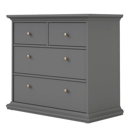 Cote | Furniture Paris Chest of Drawers, 4 Drawer - Grey Paris, Chest of Drawers 70176716igig