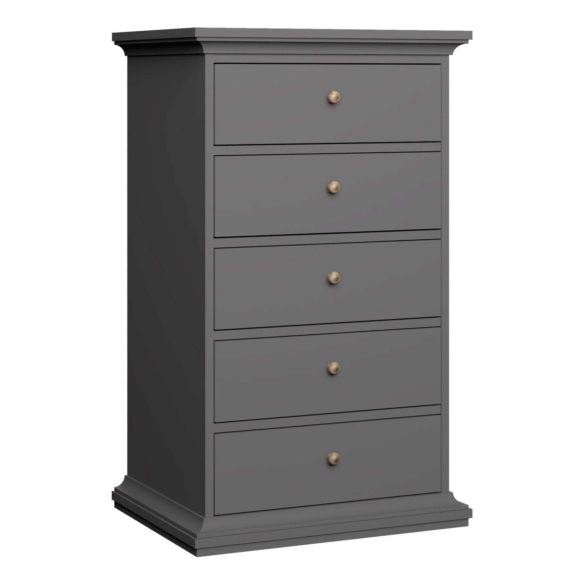 Cote | Furniture Paris Chest of Drawers, 5 Drawer - Grey Paris, Chest of Drawers 70176717igig