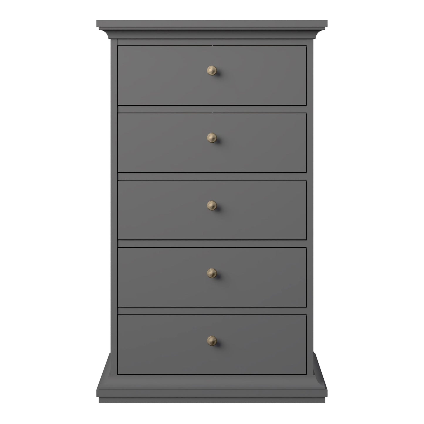 Cote | Furniture Paris Chest of Drawers, 5 Drawer - Grey Paris, Chest of Drawers 70176717igig