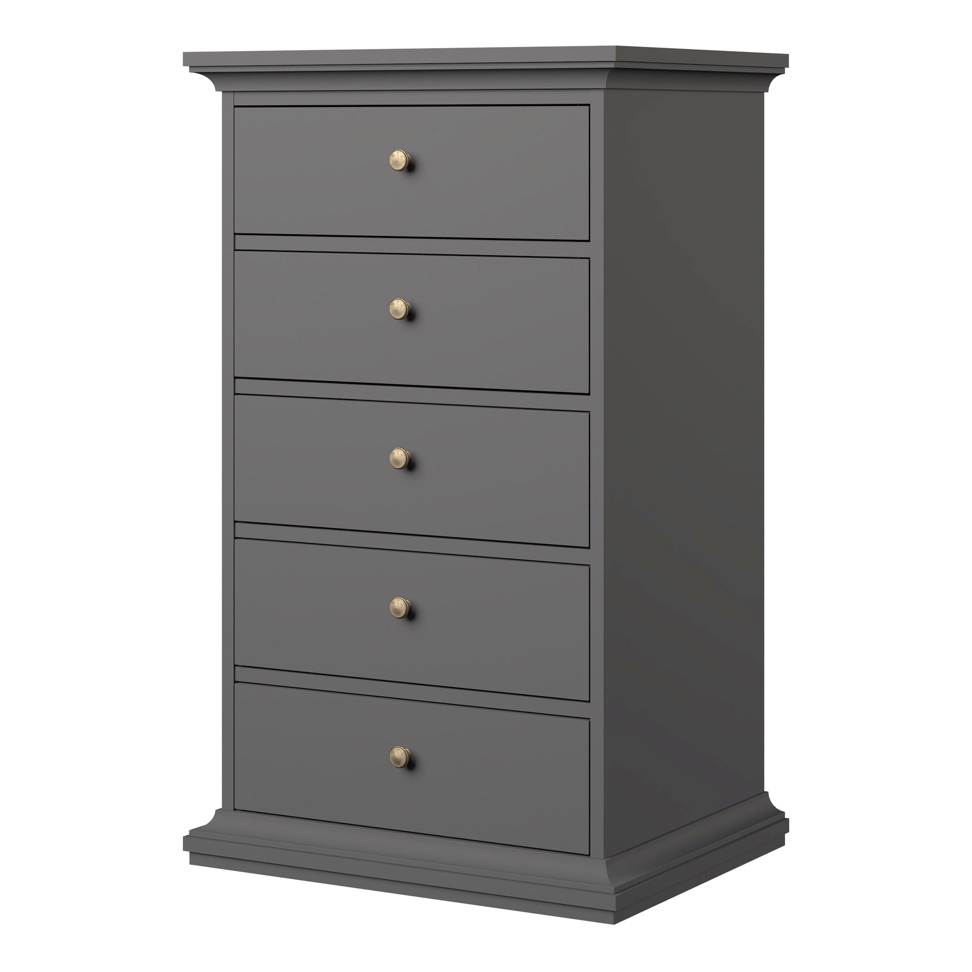 Cote | Furniture Paris Chest of Drawers, 5 Drawer - Grey Paris, Chest of Drawers 70176717igig