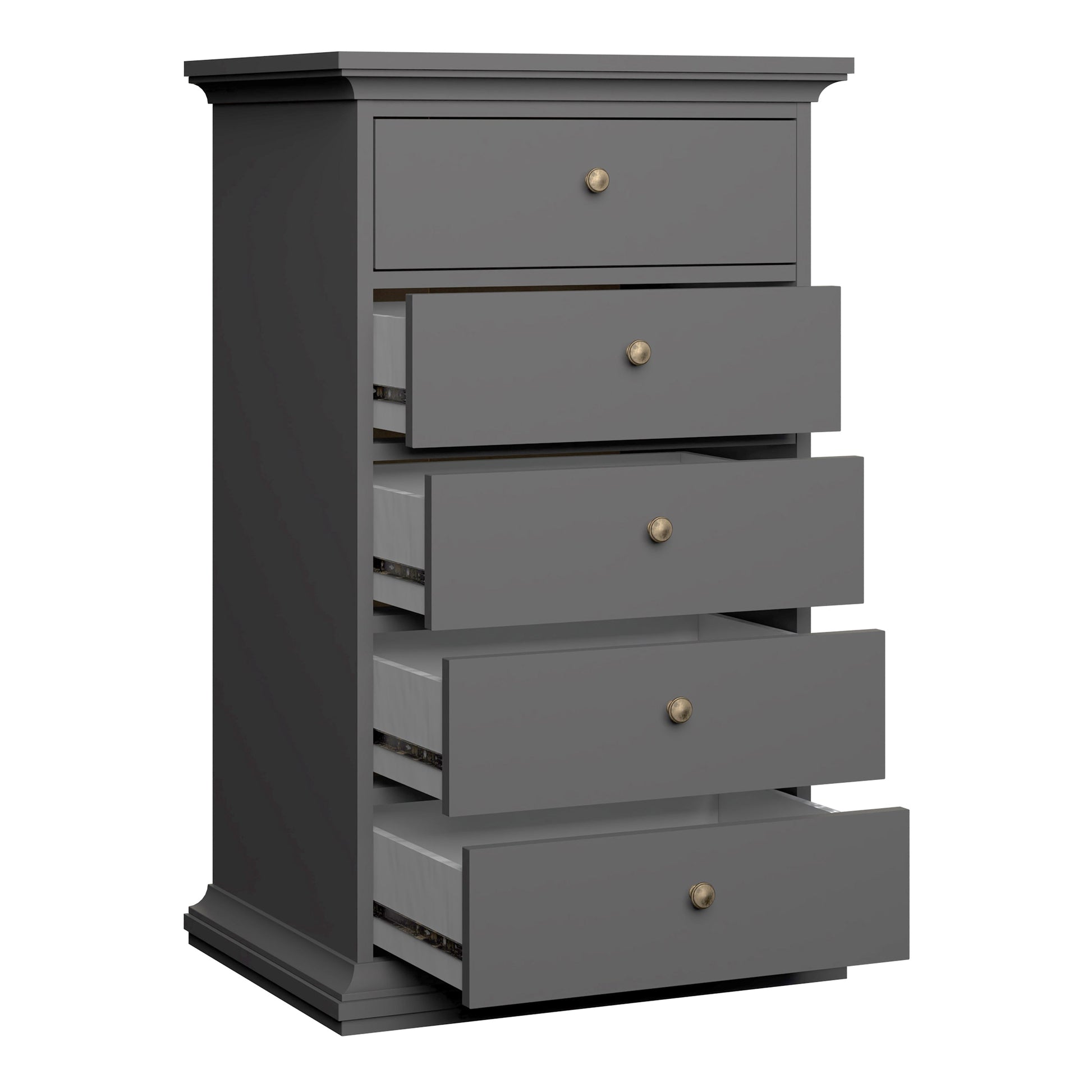 Cote | Furniture Paris Chest of Drawers, 5 Drawer - Grey Paris, Chest of Drawers 70176717igig