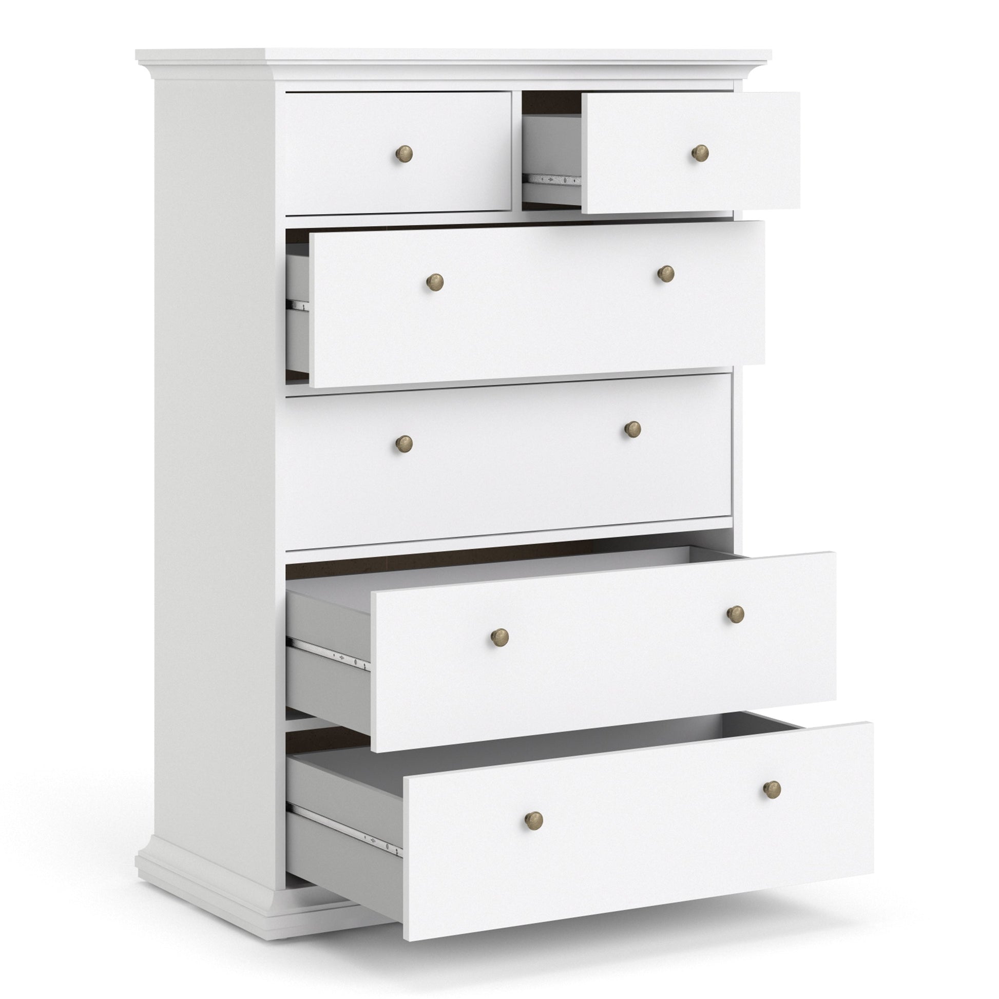 Cote | Furniture Paris Chest of Drawers, 6 Drawer - White Paris, Chest of Drawers 701767184949