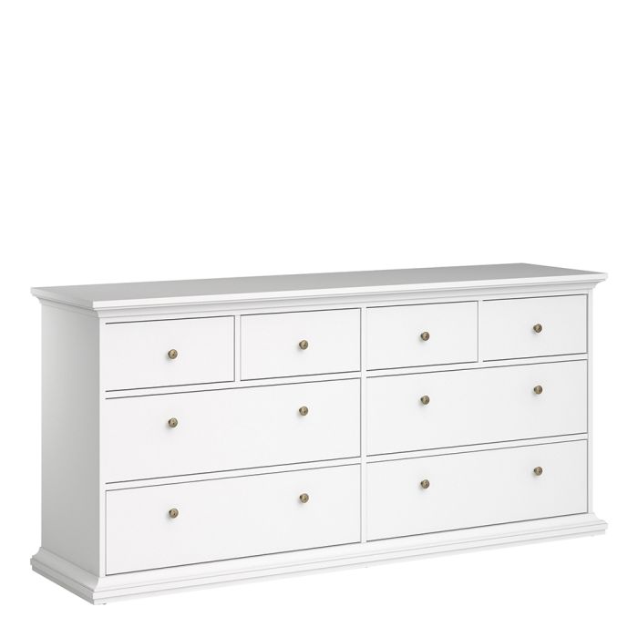 Cote | Furniture Paris Chest of Drawers, 8 Drawer - White Paris, Chest of Drawers 701767194949