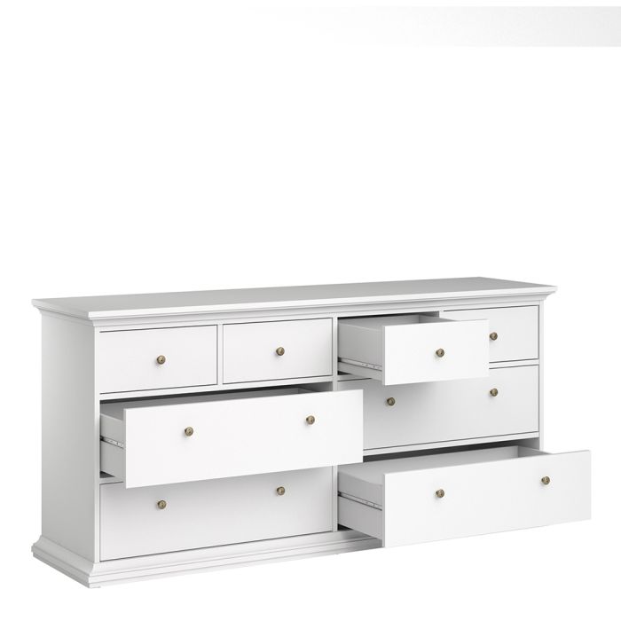 Cote | Furniture Paris Chest of Drawers, 8 Drawer - White Paris, Chest of Drawers 701767194949