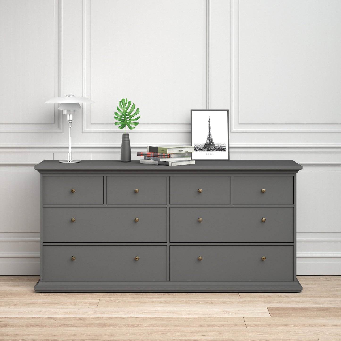 Cote | Furniture Paris Chest of Drawers, 8 Drawer - Grey Paris, Chest of Drawers 70176719igig