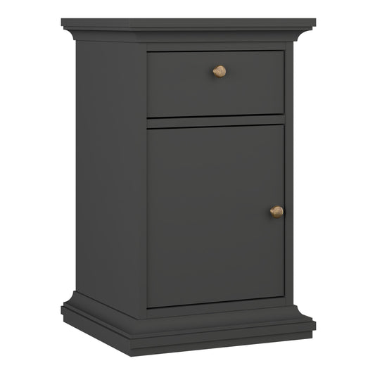 Cote | Furniture Paris Bedside Table 1 Door + 1 Drawer - Grey Paris, Bedside Tables 70177806igig