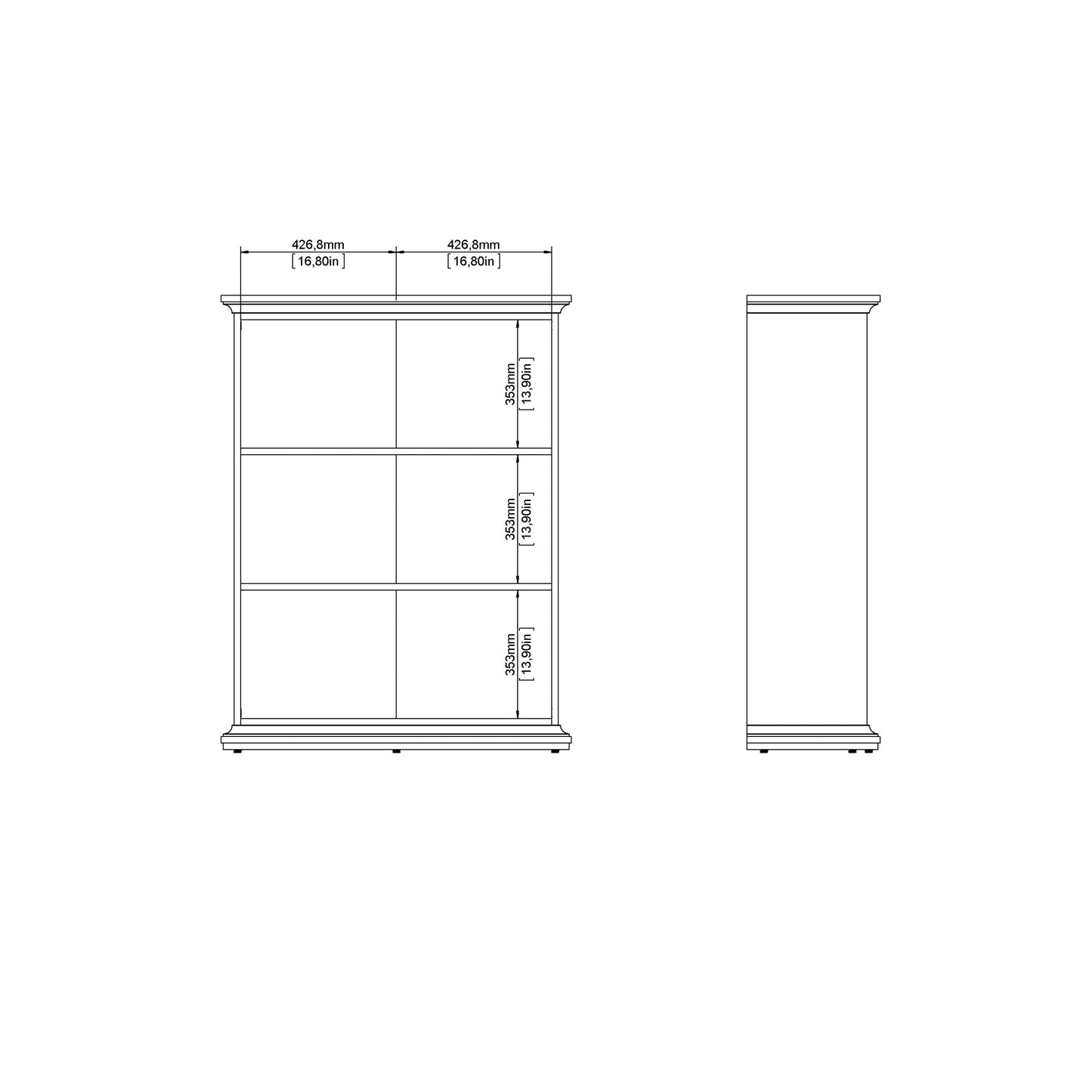 Cote | Furniture Paris Bookcase, Low - White Paris, Bookcases 701778094949