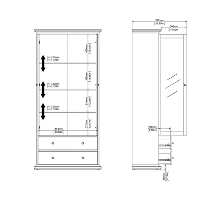 Cote | Furniture Paris Display Cabinet - White Paris, Display Cabinets 701778294949