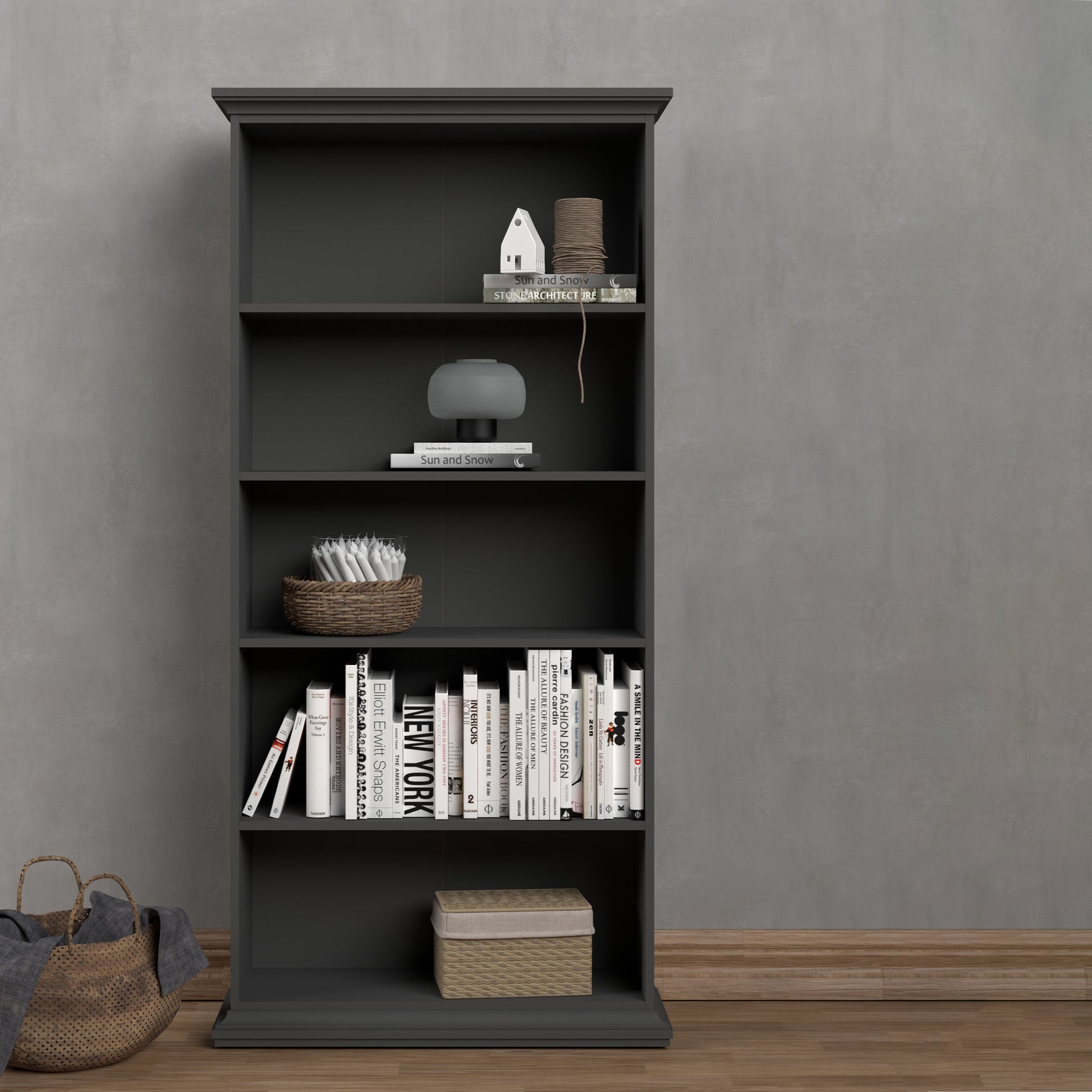 Cote | Furniture Paris Bookcase, Tall - Grey Paris, Bookcases 70179864ig