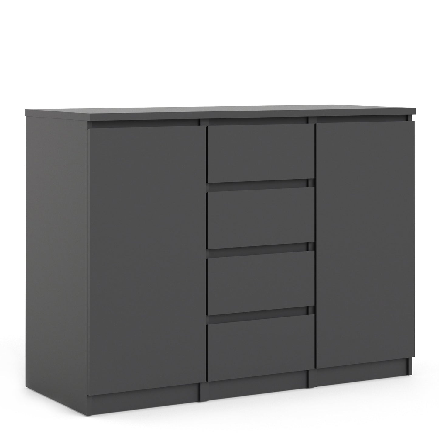 Cote | Furniture Naia Sideboard, 4 Drawer + 2 Door - Black Naia, Sideboards 70271077gm