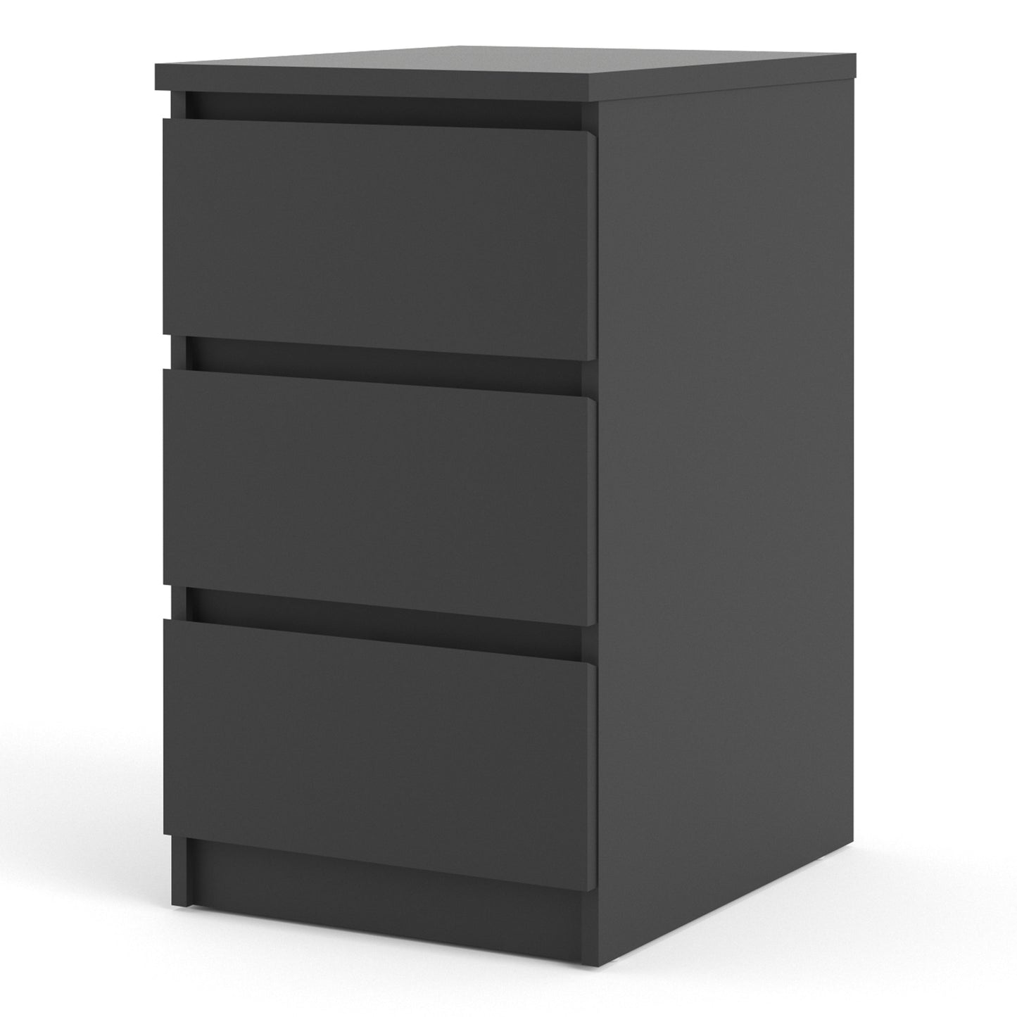 Cote | Furniture Naia Bedside Table, 3 Drawer - Black Naia, Bedside Tables 70271078gm