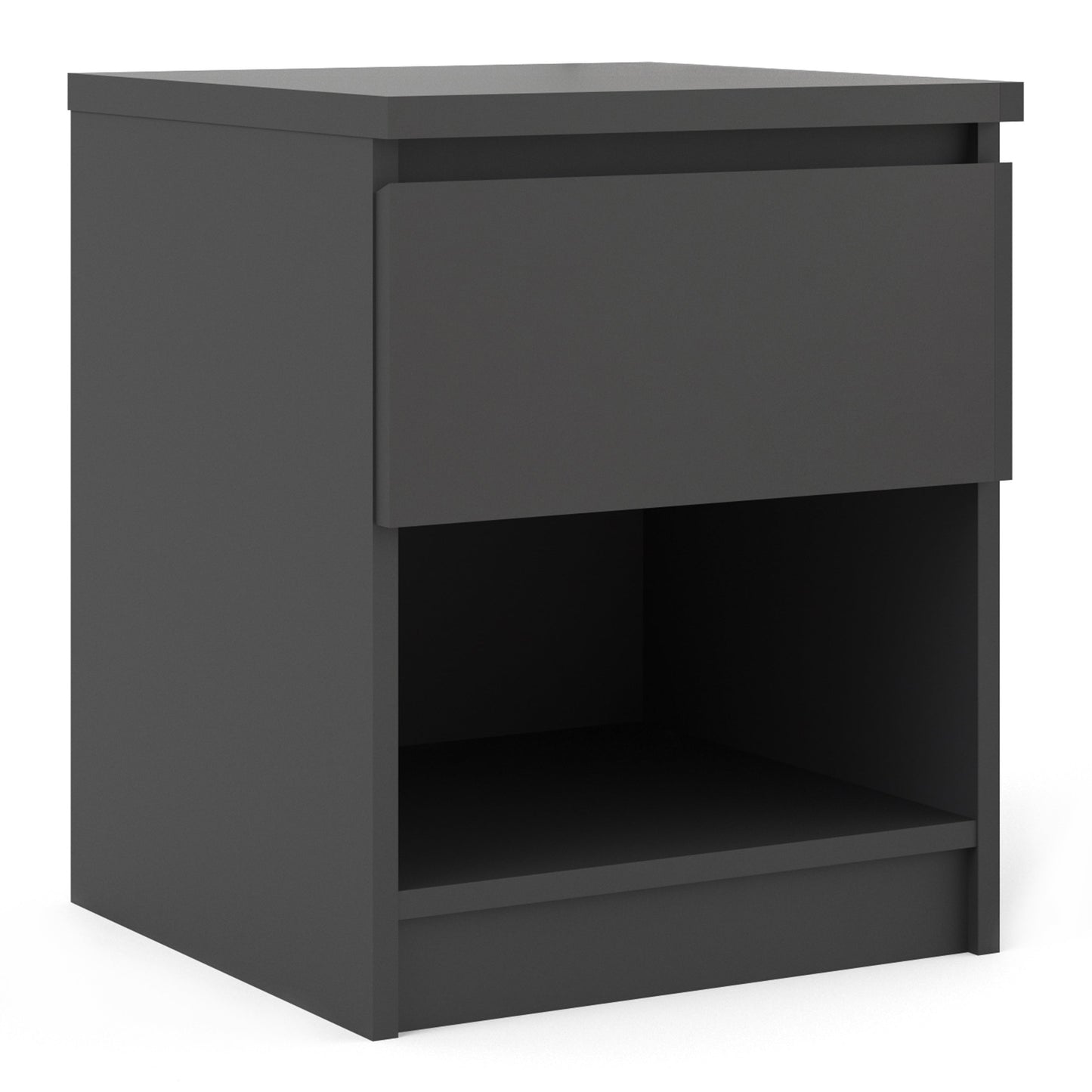 Cote | Furniture Naia Bedside Table, 1 Drawer + 1 Shelf - Black Naia, Bedside Tables 70271082gm