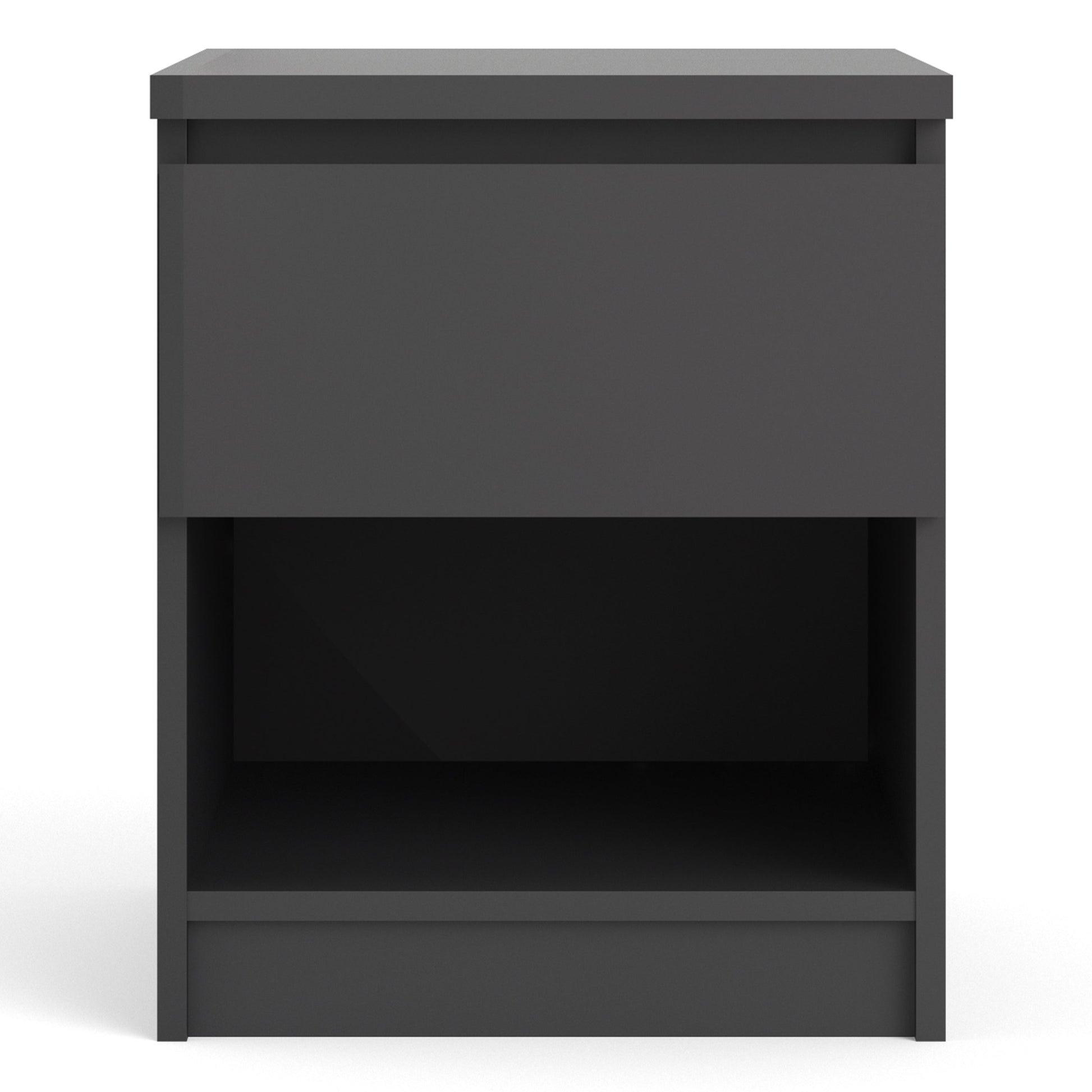 Cote | Furniture Naia Bedside Table, 1 Drawer + 1 Shelf - Black Naia, Bedside Tables 70271082gm