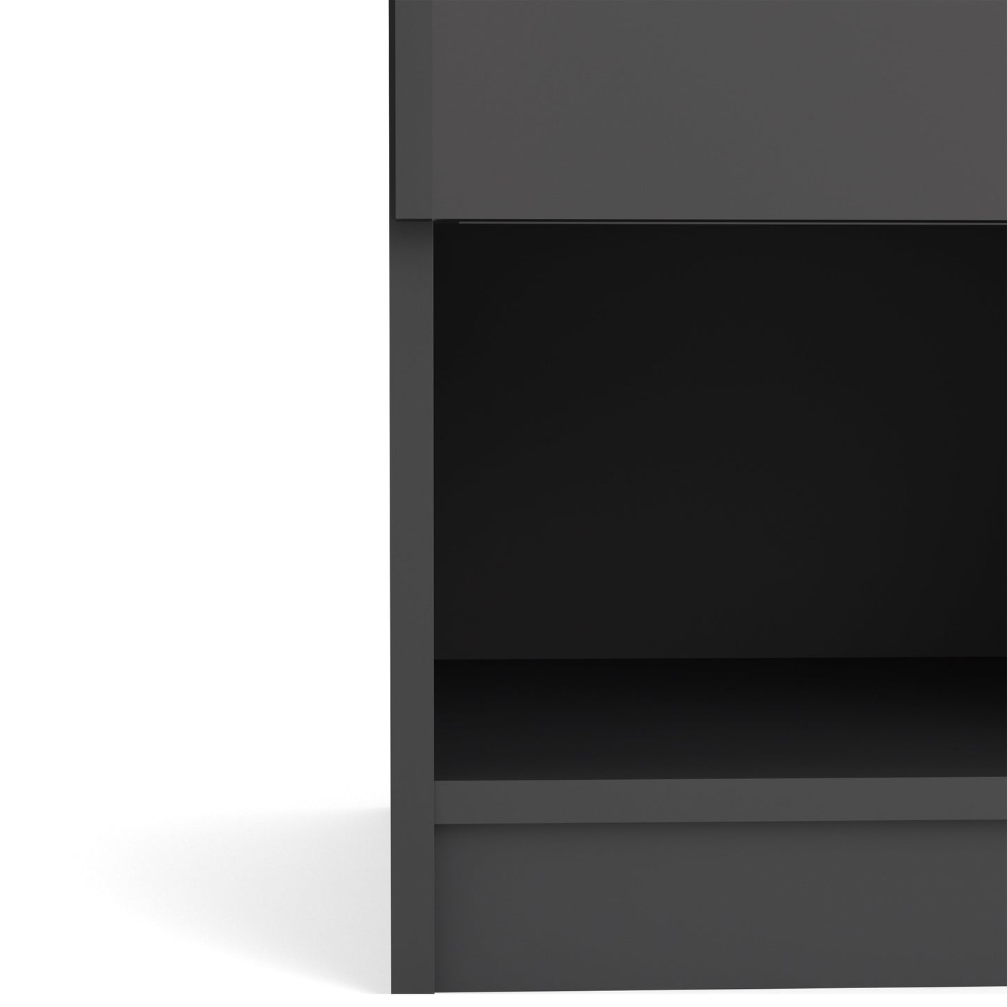 Cote | Furniture Naia Bedside Table, 1 Drawer + 1 Shelf - Black Naia, Bedside Tables 70271082gm