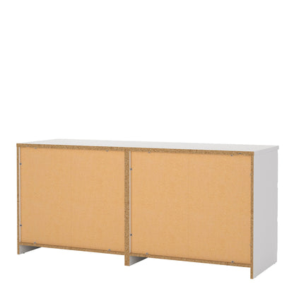 Cote | Furniture Naia Chest of Drawers, Wide 6 Drawer (3+3) - White Naia, Chest of Drawers 7027623249