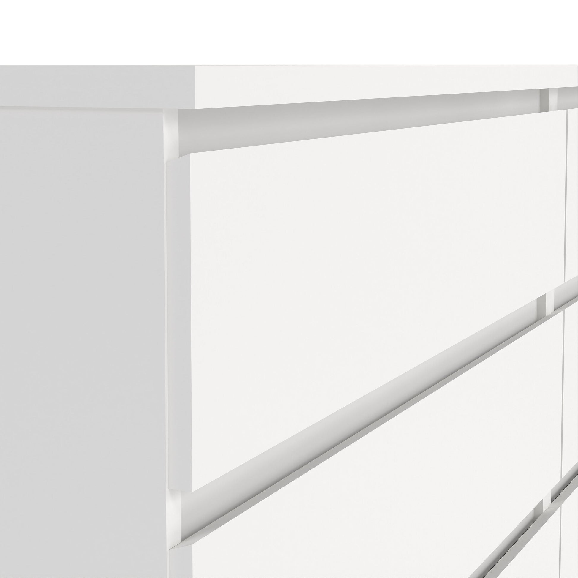 Cote | Furniture Naia Chest of Drawers, Wide 6 Drawer (3+3) - White Naia, Chest of Drawers 7027623249