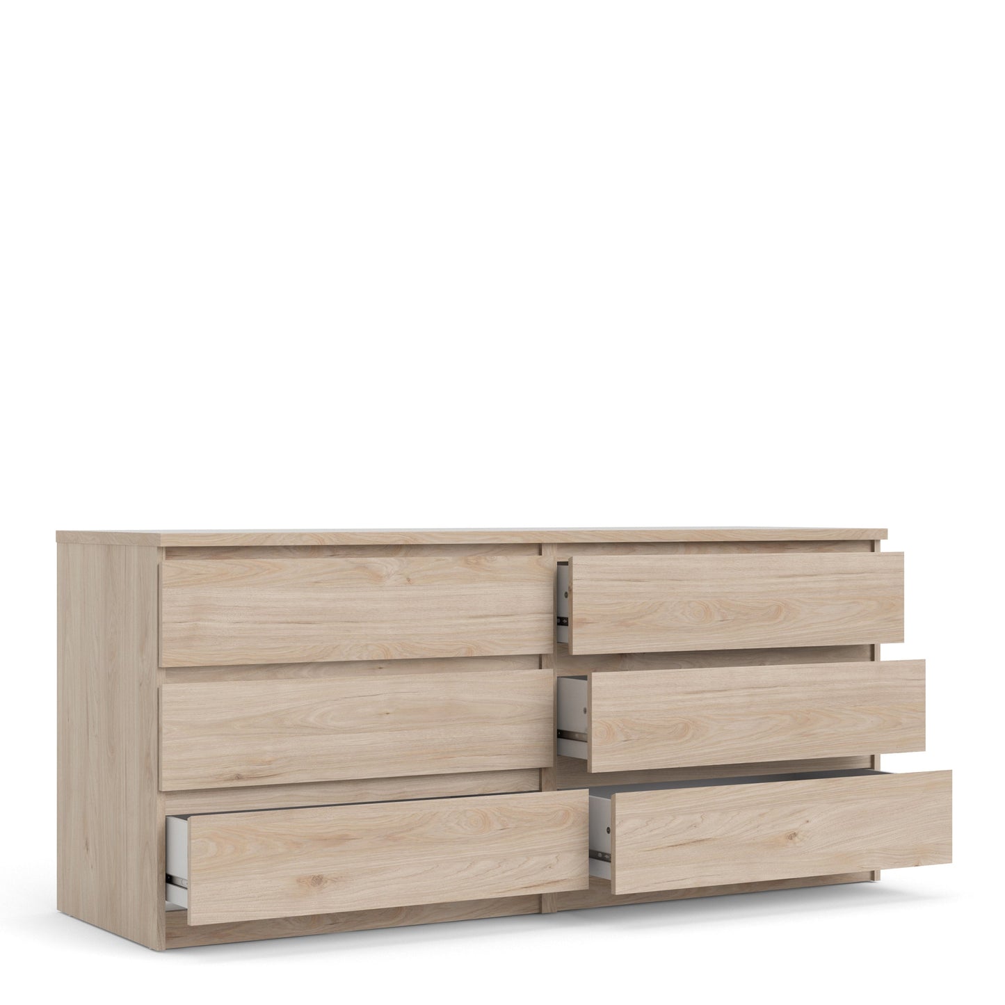 Cote | Furniture Naia Chest of Drawers, Wide 6 Drawer (3+3) - Oak Naia, Chest of Drawers 70276232hl