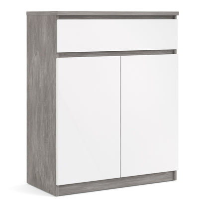 Cote | Furniture Naia Sideboard, 1 Drawer + 2 Doors - Concrete Grey & White Naia, Sideboards 70276234gxuu