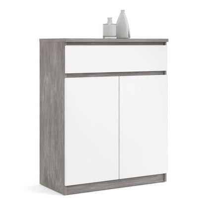 Cote | Furniture Naia Sideboard, 1 Drawer + 2 Doors - Concrete Grey & White Naia, Sideboards 70276234gxuu