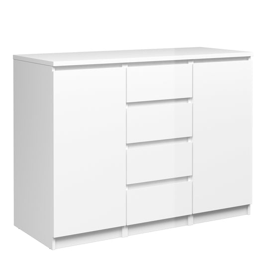 Cote | Furniture Naia Sideboard, 4 Drawer + 2 Doors - White Naia, Sideboards 70276236uu