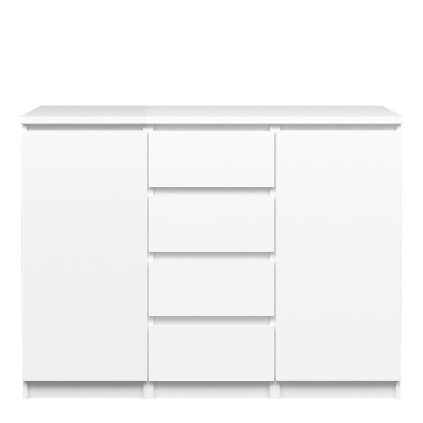 Cote | Furniture Naia Sideboard, 4 Drawer + 2 Doors - White Naia, Sideboards 70276236uu