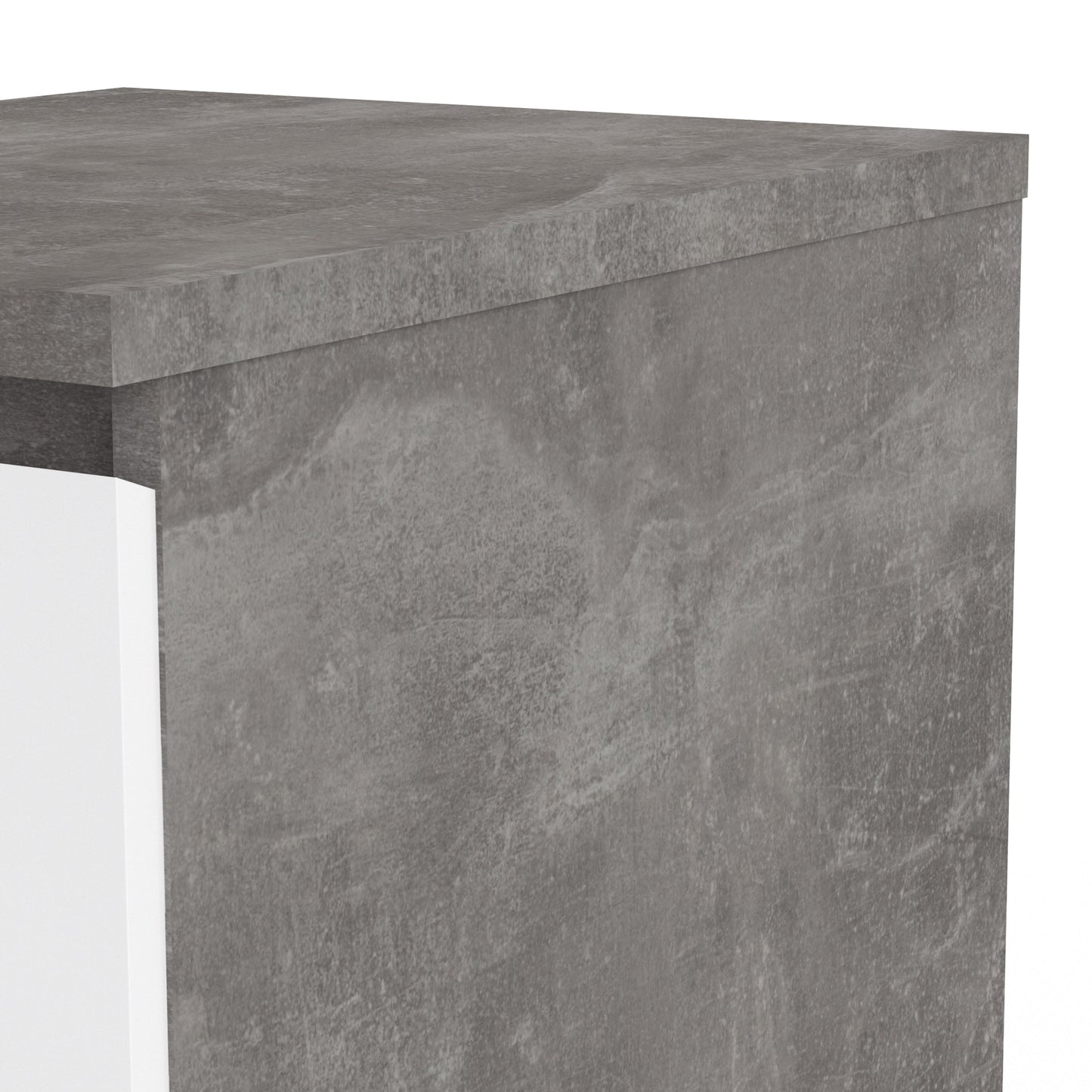 Cote | Furniture Naia Bedside Table, 3 Drawer - Concrete Grey & White Naia, Bedside Tables 70276237gxuu