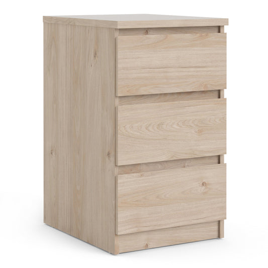 Cote | Furniture Naia Bedside Table, 3 Drawer - Oak Naia, Bedside Tables 70276237hl