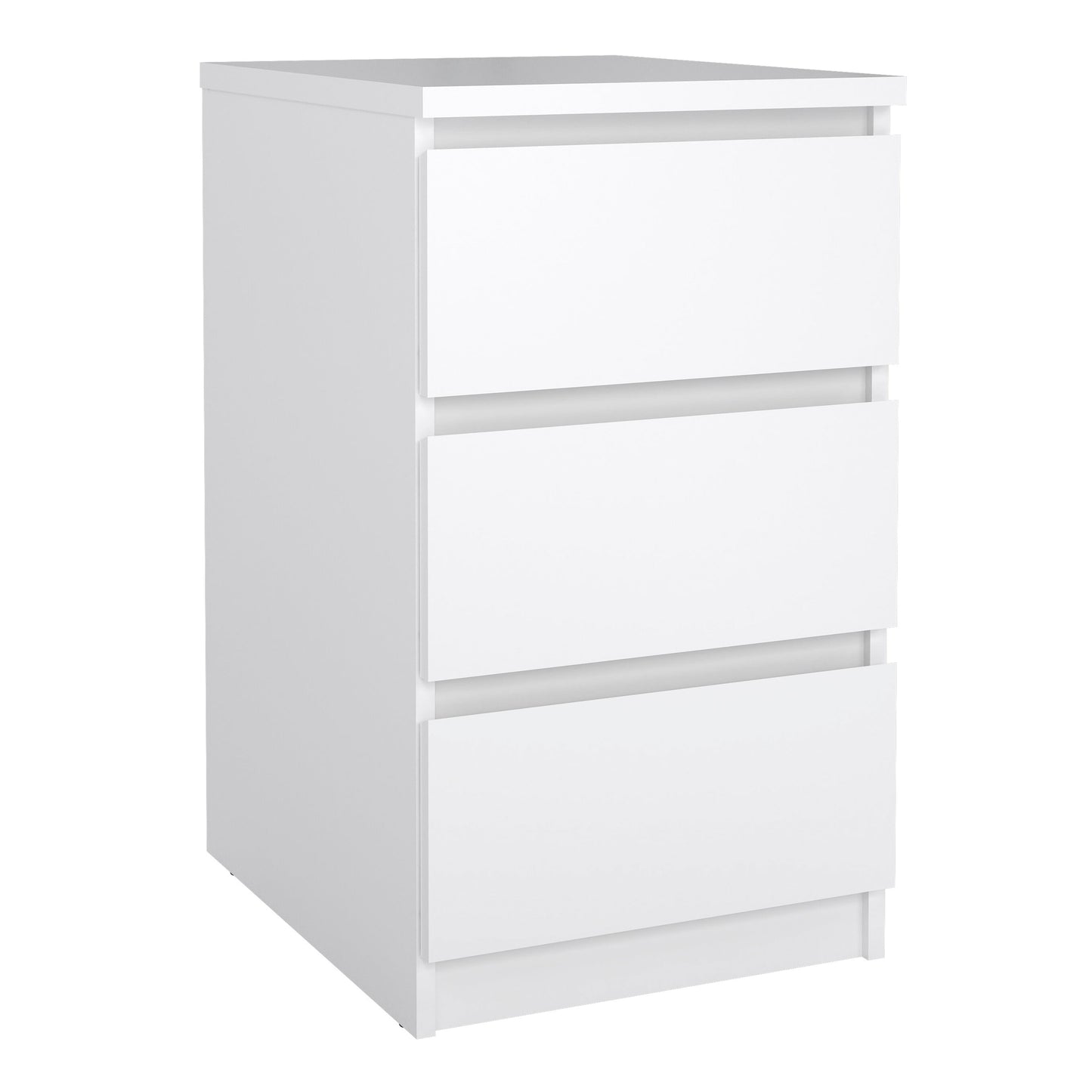 Cote | Furniture Naia Bedside Table, 3 Drawer - White Naia, Bedside Tables 70276237uu