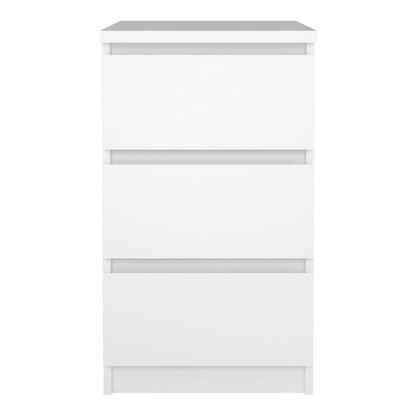 Cote | Furniture Naia Bedside Table, 3 Drawer - White Naia, Bedside Tables 70276237uu