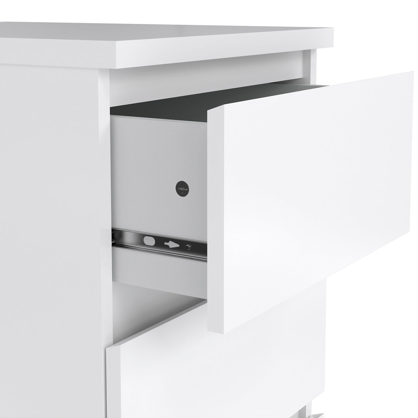 Cote | Furniture Naia Bedside Table, 3 Drawer - White Naia, Bedside Tables 70276237uu