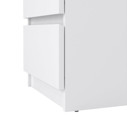 Cote | Furniture Naia Bedside Table, 3 Drawer - White Naia, Bedside Tables 70276237uu