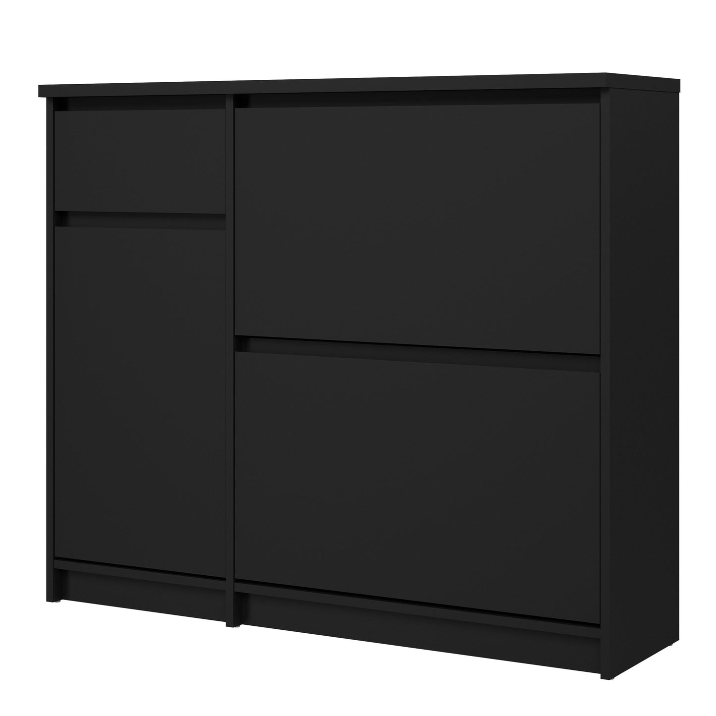 Cote | Furniture Naia Shoe Storage, 2 Compartments, 1 Door + 1 Drawer - Black Naia, Shoe Storage 70292206gmgm