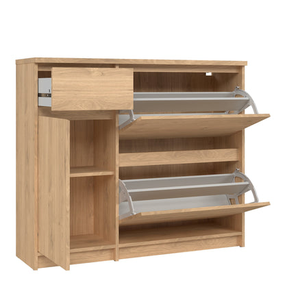 Cote | Furniture Naia Shoe Storage, 2 Compartments, 1 Door + 1 Drawer - Oak Naia, Shoe Storage 70292206hlhl