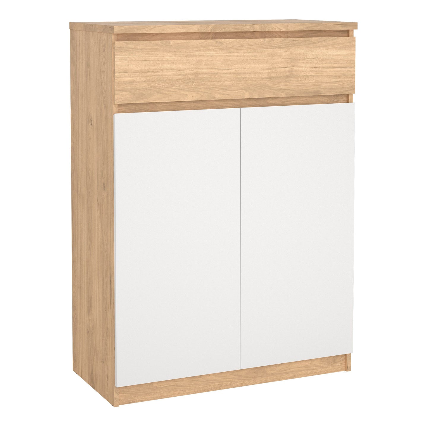 Cote | Furniture Naia Shoe Storage, 2 Doors +1 Drawer - Oak & White Naia, Shoe Storage 70292209hl49