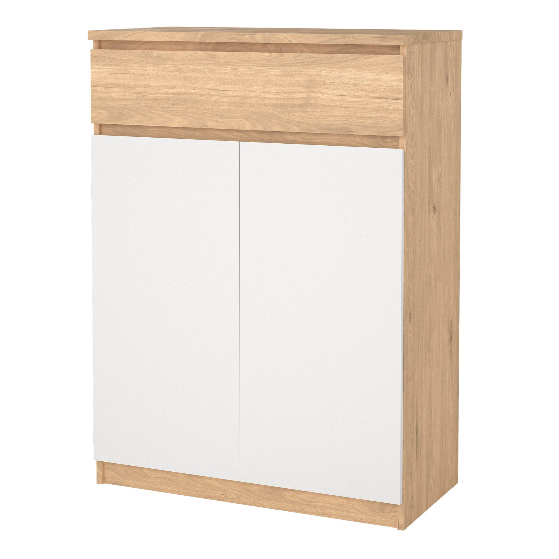 Cote | Furniture Naia Shoe Storage, 2 Doors +1 Drawer - Oak & White Naia, Shoe Storage 70292209hl49