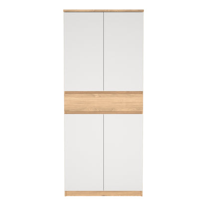 Cote | Furniture Naia Shoe Storage, 4 Doors + 1 Drawer - Oak & White Naia, Shoe Storage 70292210hl49