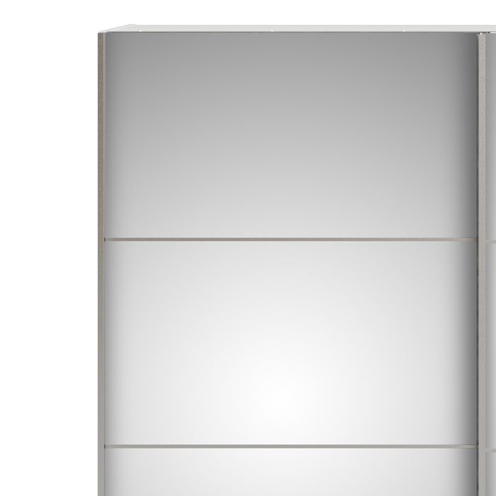 Cote | Furniture Verona Wardrobe, Sliding Doors + 2 Shelves (180cm) - White with Mirror Doors Verona, Wardrobes 7037528218